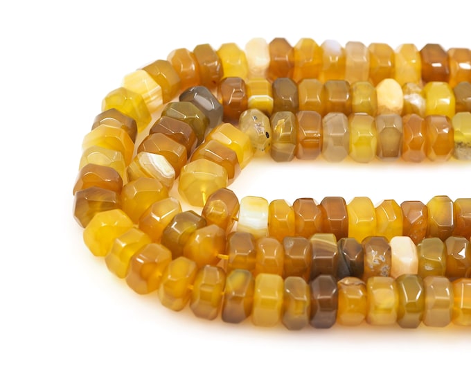 Cuboid Gemstone Chain,Yellow Gemstone Beads,Lemon Citrine Rectangular Bead,Natural Stone Necklace, Natural Stone Chain,Topaz Necklace,15mm