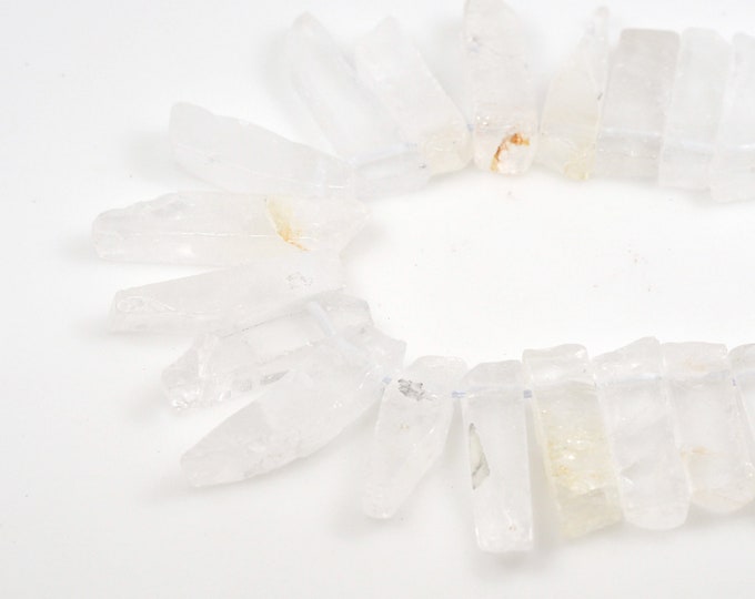 White Rectangular Crystal Beads, Bar Gemstone Chain, White Crystal Necklace, Natural Stone Beads, DIY Stone Accessories, 10-12x28-48mm