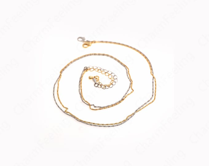 Ball Necklace,Lobster Clasp Necklace,18K Gold Filled Simple Necklace, Brass Necklace, Round Necklace, DIY Jewelry Supplies,45cm
