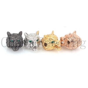 wolf head beads,wolf head pendant,wolf head necklace,carved wolf head  11*11*15mm 1pcs