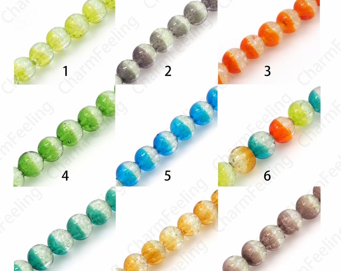 Lighting Glass Beads,Round Spacer Beads,Ball Spacer Beads,Lampwork Glass Beads,Ball Glass Beads,Murano Glass Beads,DIY Beading Supplies,10mm