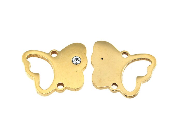 butterfly connector,butterfly findings,butterfly effect,butterfly ornament 11*15*1.5mm 1pcs