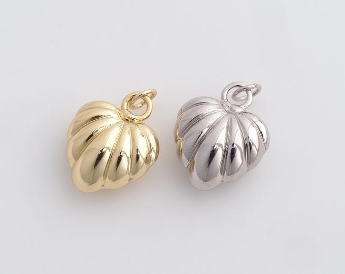 Heart Charm,Puffed Heart Pendant, 18K Gold Filled Love Necklace,DIY Jewelry Accessories,22x15x8mm