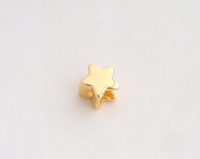 5 pcs Star Pendant,Celestial Pendant,18K Gold Filled Starburst Charm,DIY Jewelry Accessories,11.5x11x8mm