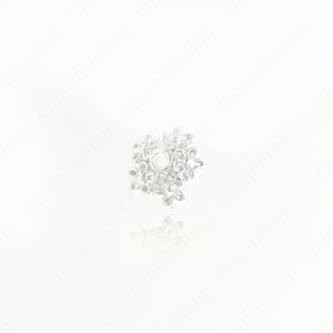 10 pcs Silver Filled Flower Bead Caps,Pearl Caps,Round Bead Caps,Flower Caps,Brass Caps, DIY Gold Jewelry Making,10.7x10.9x3.7mm