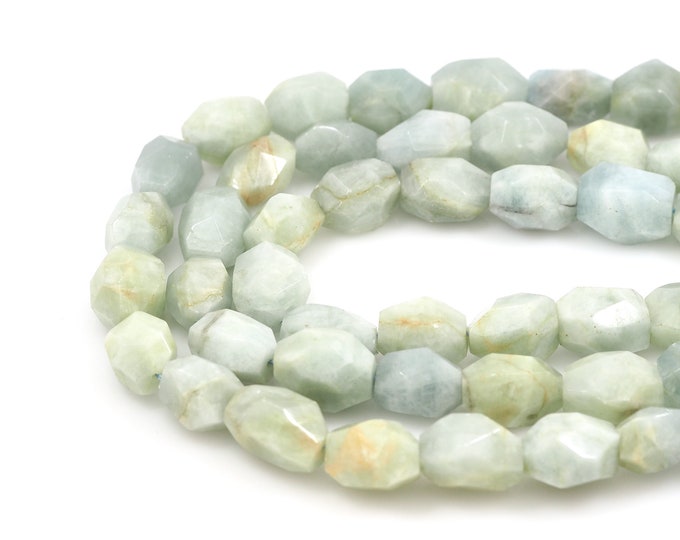 Natural Stone Necklace,Aquamarine Beads,Gem Chain, Natural Stone Chain, Jewelry Supplier, DIY Bracelet Necklace Accessories, 15x20mm