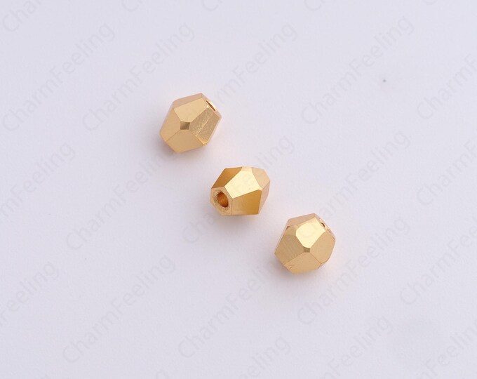 Gold Ball Spacer Beads, 18K Gold Filled Ball Beads,Dainty Ball Bracelet Necklace Spacer Beads, DIY Jewelry Supplies,5.7x5.7mm