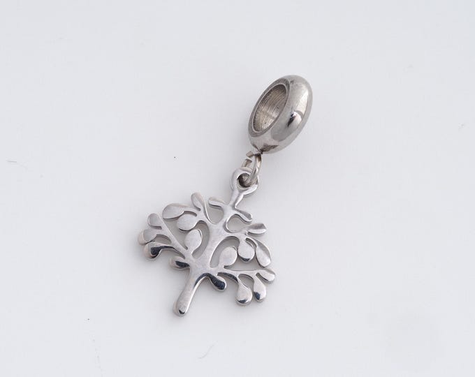 Stainless Steel Tree of Life Pendant,Tree Charms,Tree of Life Charm, DIY Jewelry Supplies, 28x14.4x1.4mm