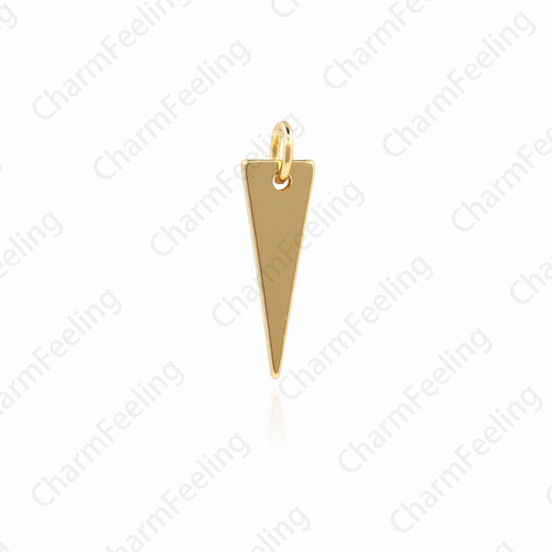 18K Gold-Plated Cross Pendant, Cross Necklace, Inverted Triangle Pendant, Cross Charm, Triangle Charm, DIY Jewelry Making Accessories 1pcs Triangle pendant