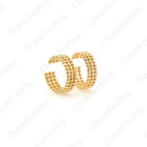 Doorboorde oorbellen, eenvoudige gouden hoepel, tragus piercing, tragusoorbel, oorbel, eenvoudige hoepel, eindeloze hoepel, Huggie tragus 1 paar