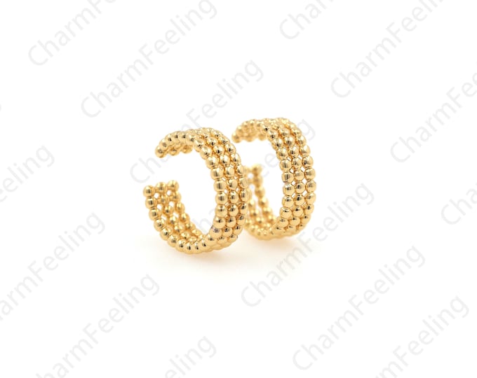 Pierced Earrings, Simple Gold Hoop,Tragus Piercing, Tragus Earring, Hoop Earring, Simple Hoop, Endless Hoop, Huggie Tragus 1pair