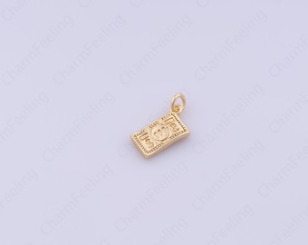 Gold Dollars Charm,18K Gold Filled Money Pendant,Dollars Pendant,DIY Jewelry Making Accessories,16.6x11.2x2mm