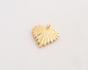 Heart Pendant,Love Pendant,18K Gold Filled Heart Charm,DIY Jewelry Accessories,20.2x21x3mm