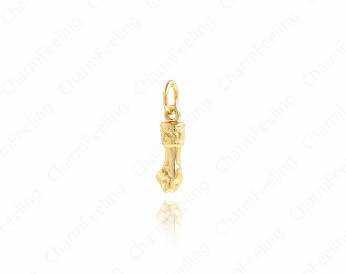 Gold Fist Charm,Gold Fist Jewelry,18K Gold Filled Rock On Hand Charm,DIY Jewelry Making Accessories 16.4x3.5x2.8mm