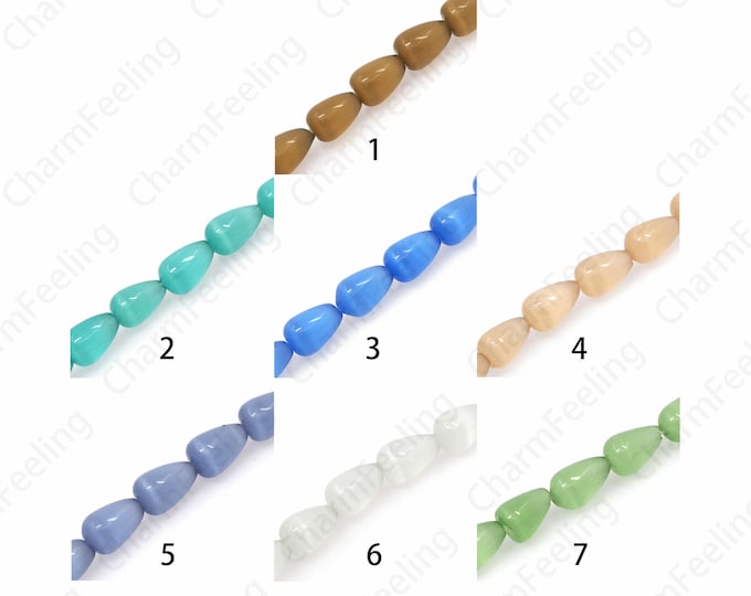 Teardrop Glass Beads,Murano Glass Beads,Lampwork Glass Beads,Teardrop Beads,DIY Beading Supplies,11x8mm