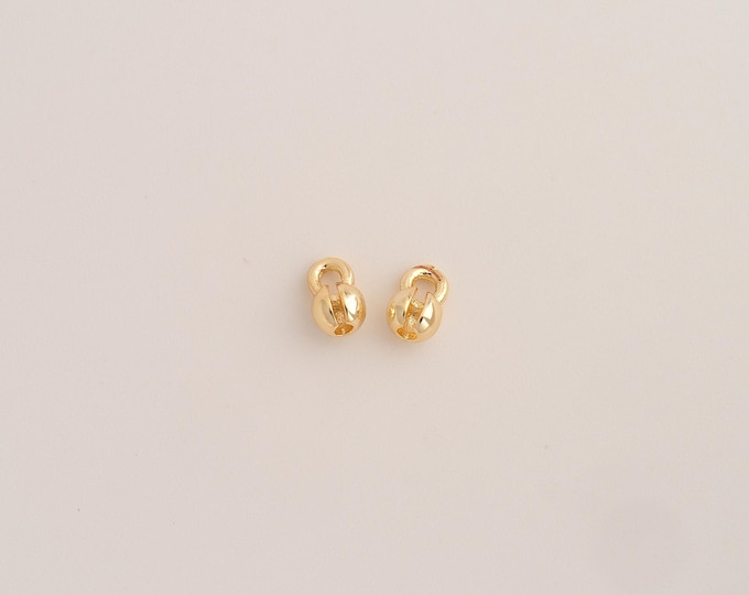 100 pcs 14K Gold Filled Crimp Cover Spacer Beads,Positioning Beads,Crimp Ends Beads,DIY Jewelry Supplies,6x4mm