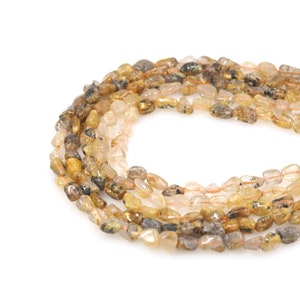 Gem Chain, Jewelry Supplier, Natural Stone Necklace, Gem Bead, Natural Stone Bead, DIY Bracelet Necklace Accessories, 6x8mm