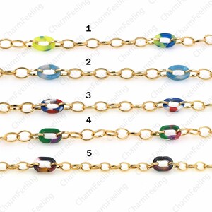 18K Gold filled Halbfertige O-Kette, Papierclip Kette, Acryl Kette, DIY Armband Halskette Herstellung Zubehör, 1 Meter