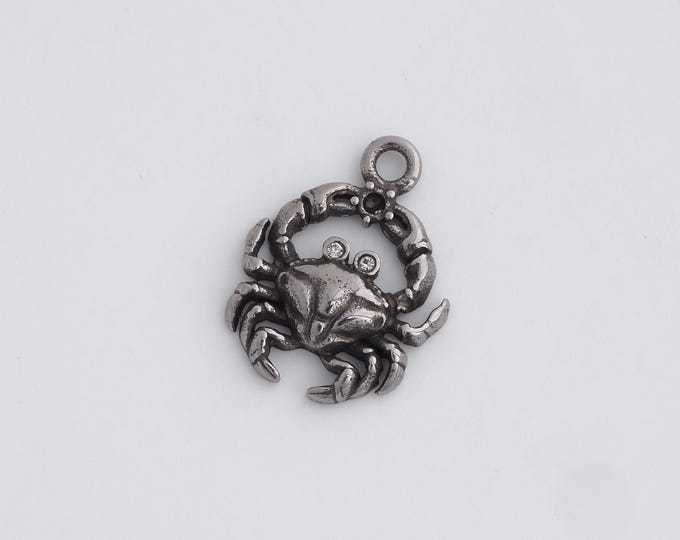 Retro Crab Charms,Dainty Crab Charm, Crab Pendant,DIY Jewelry Accessories 24.2x18.8x3.7mm