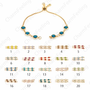 Puede incluir: Veinte estilos diferentes de pulseras de cadena de oro con cuentas de cristal de varios colores. Cada pulsera tiene dos filas de cuentas.