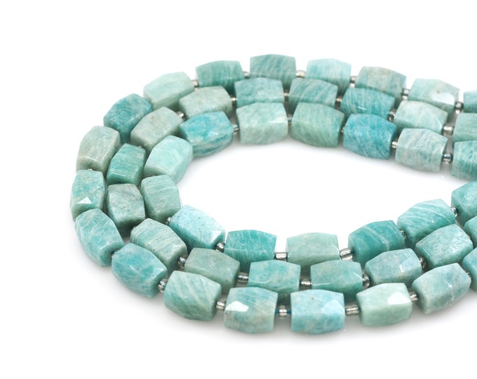 Amazon Rectangular Gemstone Beads, Square Gemstone Chain, Cuboid Natural Stone Chain, DIY Bracelet Accessories, 12x16mm