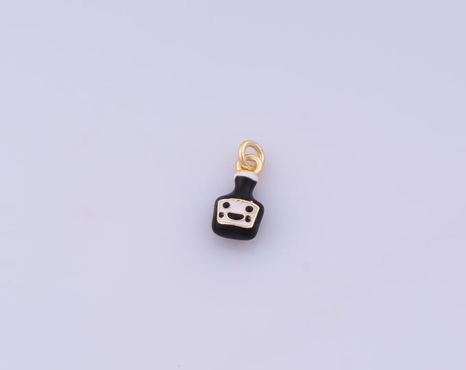 Enamel Ink Charm,18K Gold Filled Ink Pendant,Ink Pendant,DIY Jewelry Making Accessories,14x6.2x3.5mm