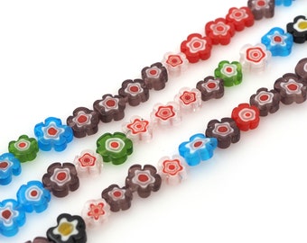 Glass Beads,Flower Eye Glass Beads,Flower Beads,Murano Glass Jewelry,Flower Glass Beads,DIY Beading Supplies,10\12mm