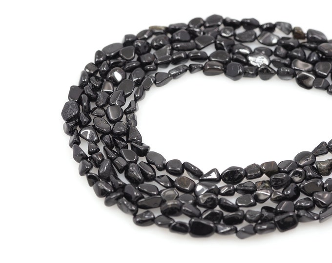 Tourmalines Beads,Natural Stone Bracelet,AAAA Gem Grade Beads,Black Irregular Shape Beads, Gem Charm,DIY Bracelet Necklace Accessories,6x8mm