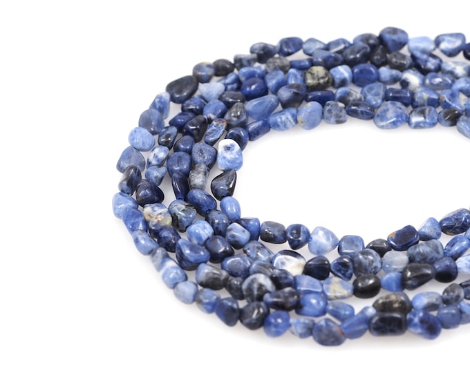 1 Str, Natural Stone Bracelet Necklace Accessories,Transparent Sapphire Beads, Baroque Gemstone Beads, DIY Gem Making Accessories, 6x8mm
