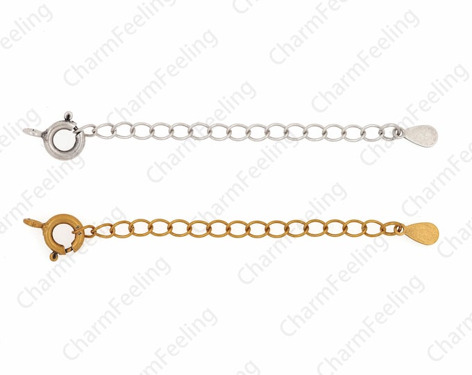 Sailor Clasp Chain, Sterling Silver Extension Chain,18K Gold Filling Chain Accessories, S925 Silver Tail Chain, DIY Jewelry Supplies, 6cm