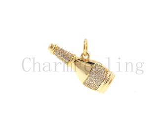 beer necklace-beer pendant-beer charm- beer lover gift-beer jewelry 15*20.4*4.2mm  1pcs