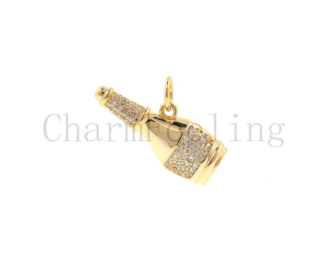 beer necklace-beer pendant-beer charm- beer lover gift-beer jewelry 15*20.4*4.2mm  1pcs