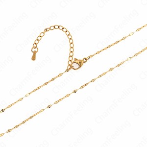 Beaded Necklace Dainty Chain Necklace,Gold Necklace, Layered Necklace,Stainless Steel Chain Classic Chain Necklace 37+6cm