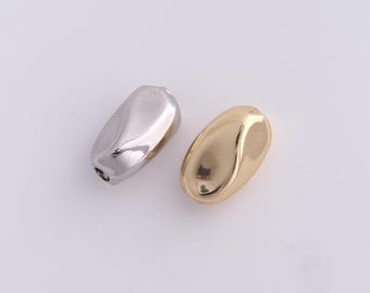 Alloy Flower Spacer Beads, 18K Gold Filled Plant Beads, Bracelet Beads,Round Flat Beads, DIY Jewelry Supplies,16.3x9.8x8.2mm