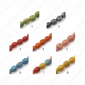 Rice Spacer Beads, Ceramic Jewelry, Color Glaze Ceramic Rice Beads, Hand-Painted Beads, DIY Jewelry Supplies, 12x10mm