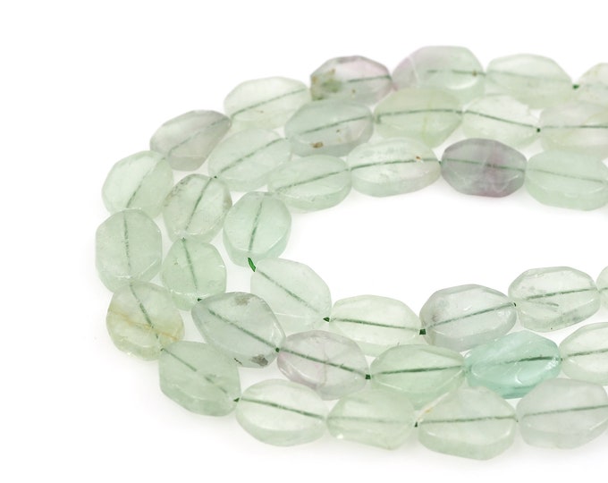 Light Green Crystal Gemstone Beads,Flat Beads,Gemstone Necklace, Natural Stone Chain, Natural Stone Necklace,15x20mm