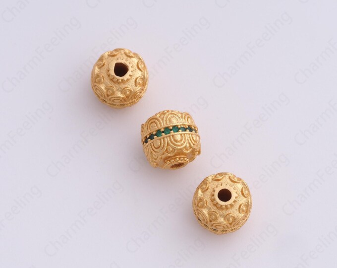 Gold Ball Spacer Beads, 18K Gold Filled Ball Beads,Dainty Ball Bracelet Necklace Spacer Beads, DIY Jewelry Supplies,10x9.8mm
