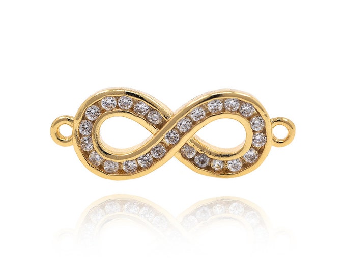 double infinity bracelet,eternity connector,Infinity Charm Necklace Pendant Charm  7*20*2mm 1pcs