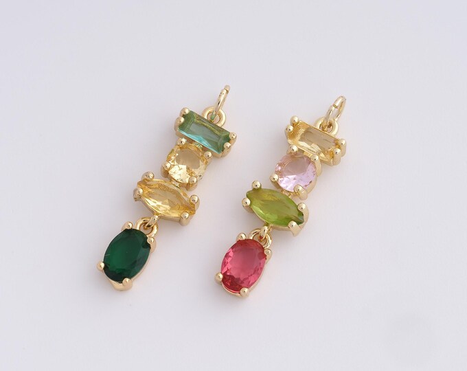 18K Gold filled Minimal Necklace  Simple Gold Bar Pendant,Spike Layering Necklace ,Christmas present,Holiday gift  28x7.7x4mm