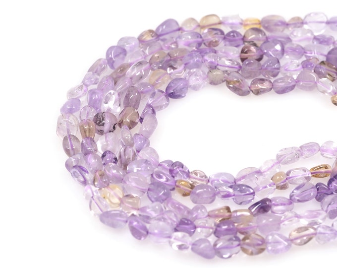 Ametrine Beads,Natural Stone Chain,Ametrine Gemstone Necklace,Natural Stone Beads,Ametrine Bracelet, DIY Bracelet Necklace Accessories,6x8mm