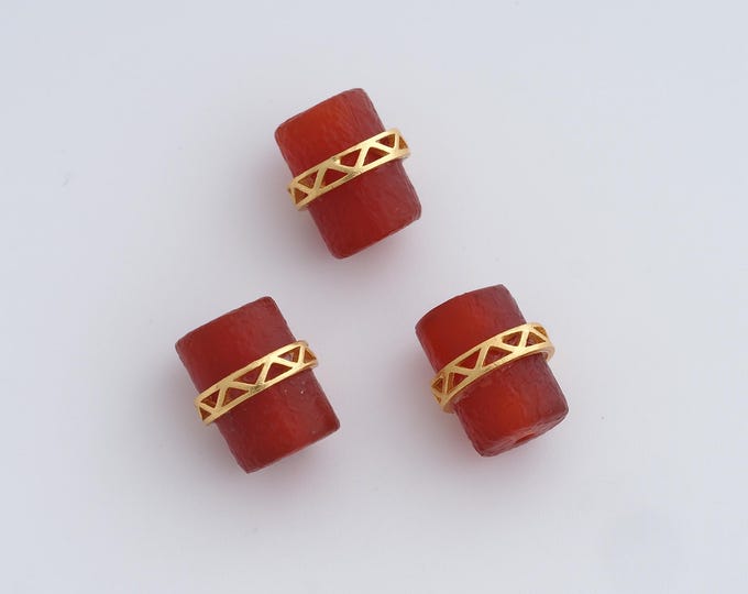 Cylinder Beads, 18K Gold Filled Tube Beads,Cylindrical Spacer Beads,DIY Bracelet Assembly Accessories,11.6x9.8mm