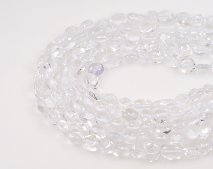 White Crystal Chain, Natural Stone Necklace, Gemstone Necklace, Natural Stone Bead, Crystal Charm,Jewelry Supplier, 8x10mm