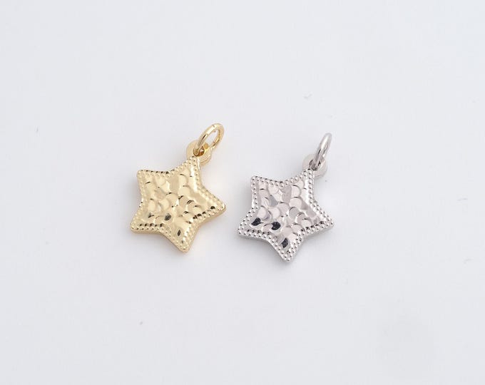 Pentagram Pendant,Star Charm, Dainty Pendant, 18K Gold Filled Star Jewelry, Pentagram Charm, DIY Jewelry Supplies, 13.6x9.6x1.6mm