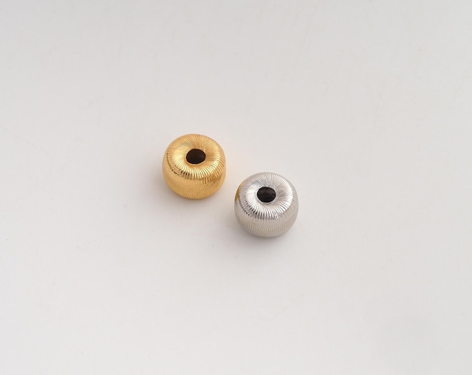 10 pcs 18K Gold Filled Round Spacer Beads,Tube Beads,Round Tube Beads,DIY Jewelry Supplies,8x5mm Hole 2.8mm