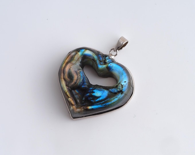 Natural Stone Pendant,Dainty Heart Gemstones Charms,Crystals Gemstones Charm,DIY Jewelry Accessories,39.4x32x10mm