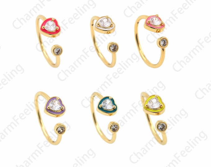 Micropave CZ Geart-Shaped Ring, 18K Gold Filled Stackable Ring, Adjustable Ring, Daily Ring, Gold Open Ring, Love Ring,Engagement Ring