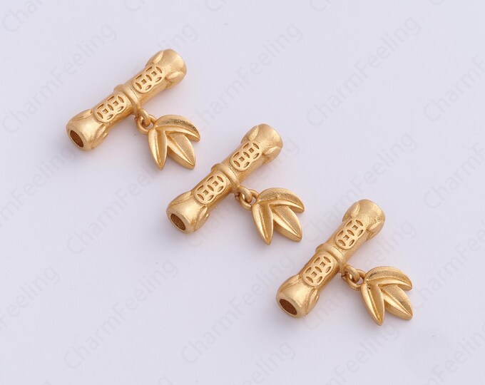 Gold Cylinder Spacer Beads, 18K Gold Filled Tube Beads,Dainty Cylinder Bracelet Necklace Spacer Beads, DIY Jewelry Supplies,18.8x15x4.7mm