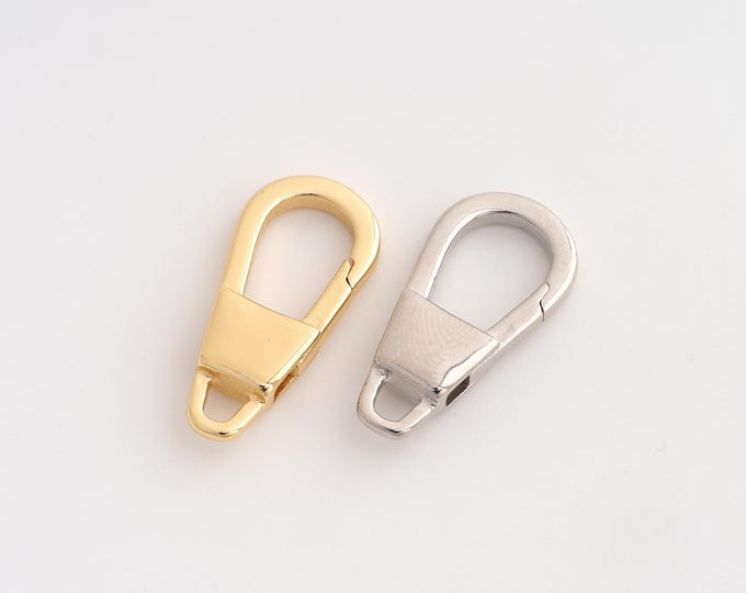 Push Door Clasp, Spring Clasp, 18K Gold Filled Snap Clasp, DIY Jewelry Making Supplies, 25.4x12.2x4.5mm