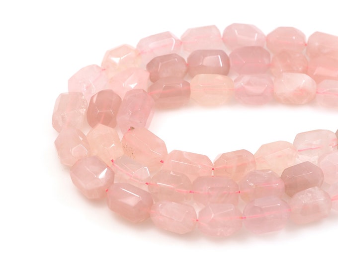 Pink Gem Beads,Faceted Gem Beads,Natural Stone Beads, Pink Natural Stone Necklace,Jewelry Supplier,DIY Bracelet Necklace Accessories,15x20mm