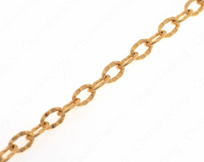 1 meter Paper Clip Chain, 18K Gold Filled Oval Chain, Continuous Chain,Welded Chain,Necklace Bracelet Accessory 8.3x1.1mm